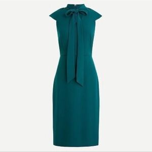 NWT J.Crew Tie Front Sheath In Crepe Poly Lined Mid-Length Size: 20T